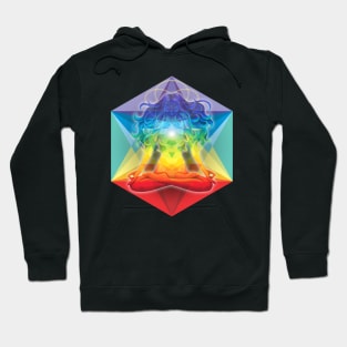 Geometric Woman with the Colors of the Chakras Hoodie